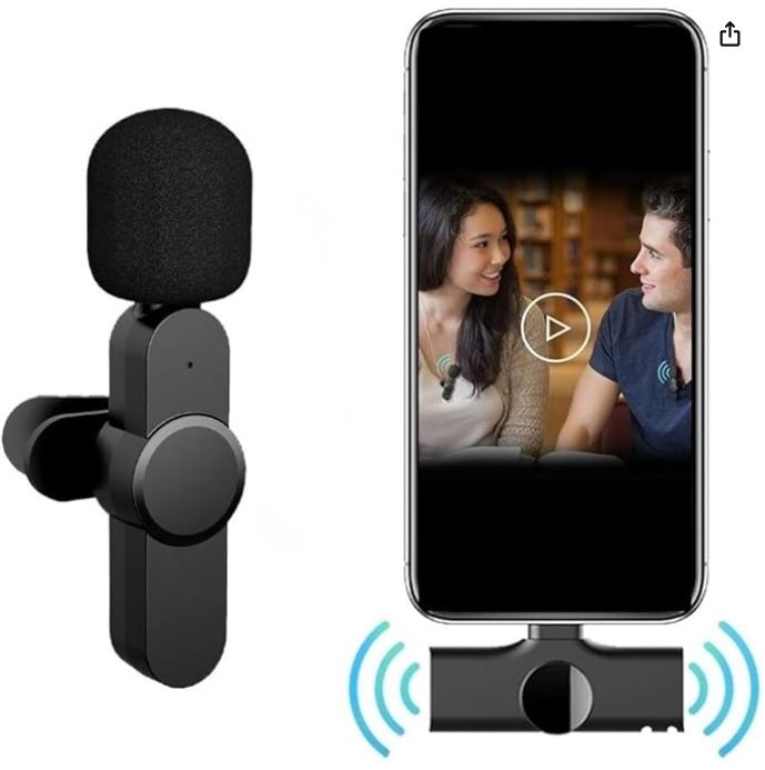MICROFONE DE LAPELA SEM FIO 5.0