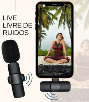 MICROFONE DE LAPELA SEM FIO 5.0