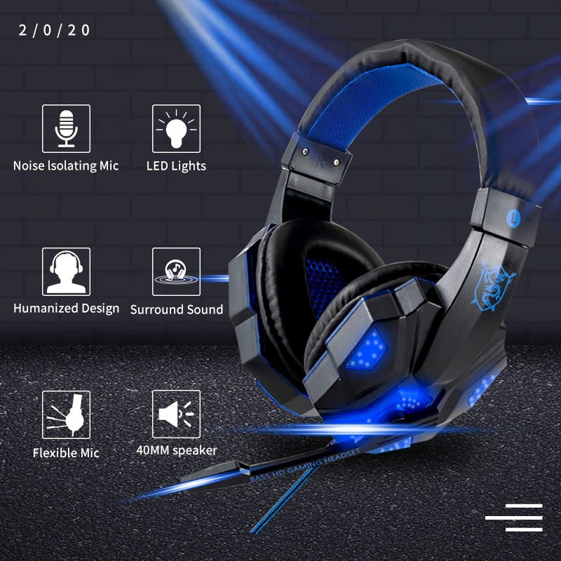 Fone Gamer Sy830mv HeadSet Com Microfone, Bass Hd E Led Azul - Booglee -  eletrônicos para facilitar seu cotidiano e bem-estar