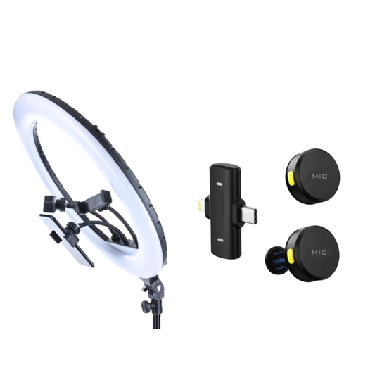 Kit - Super Ring Pro 45w + Microfone de lapela Max