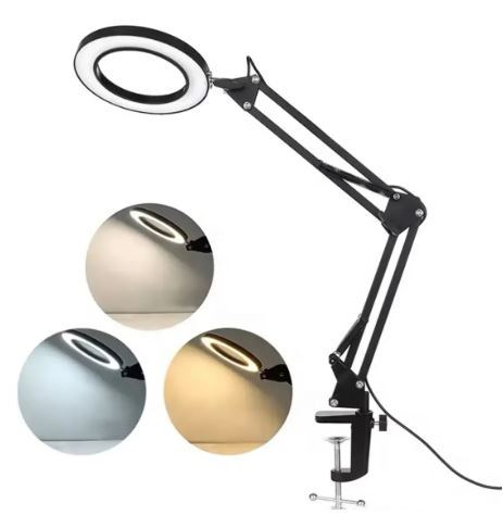 Ring Light com lupa - para mesa e maca