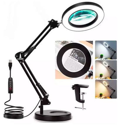 Ring Light com lupa - para mesa e maca